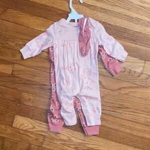 NWT 2pc Carters Kids One Piece with Headband